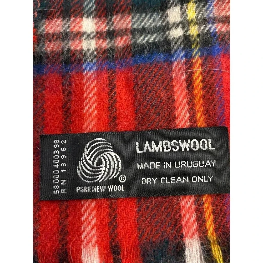 Lambswool Tartan Plaid Scarf 12